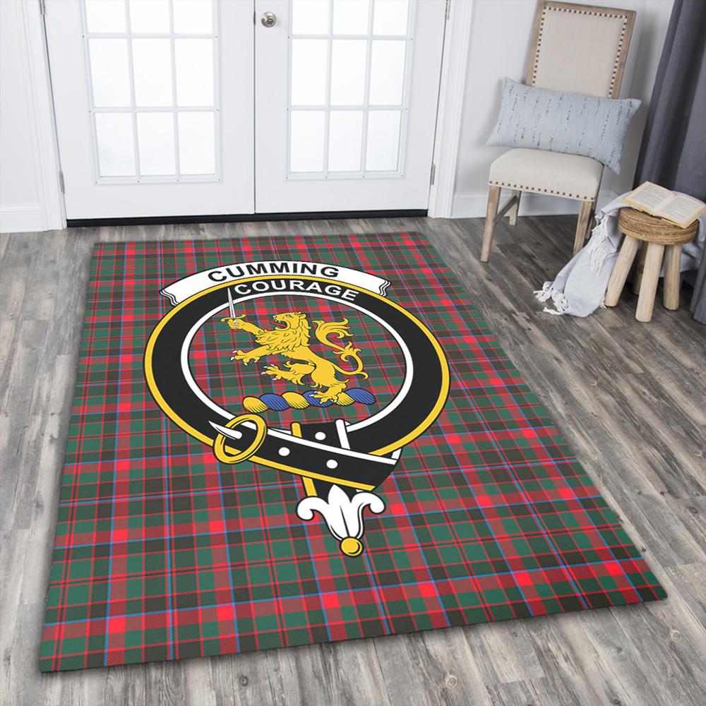 Cumming Hunting Modern Tartan Crest Area Rug