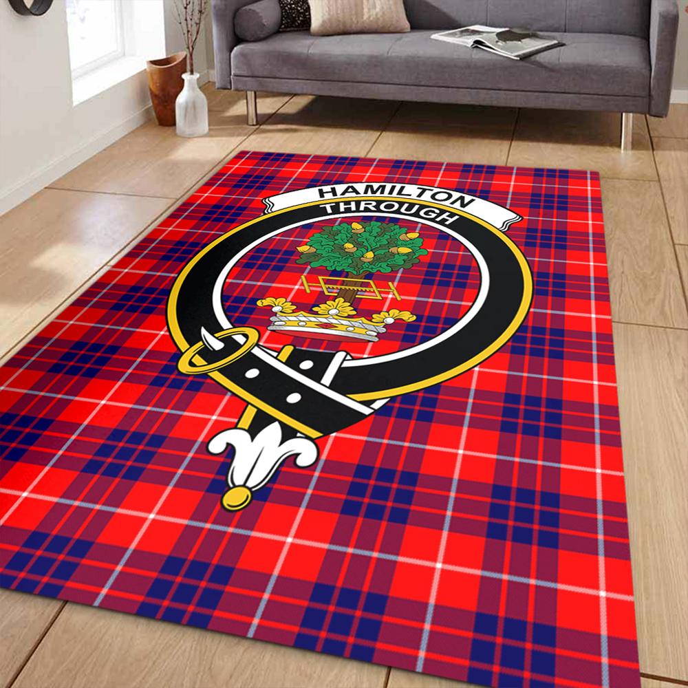 Hamilton Modern Tartan Crest Area Rug