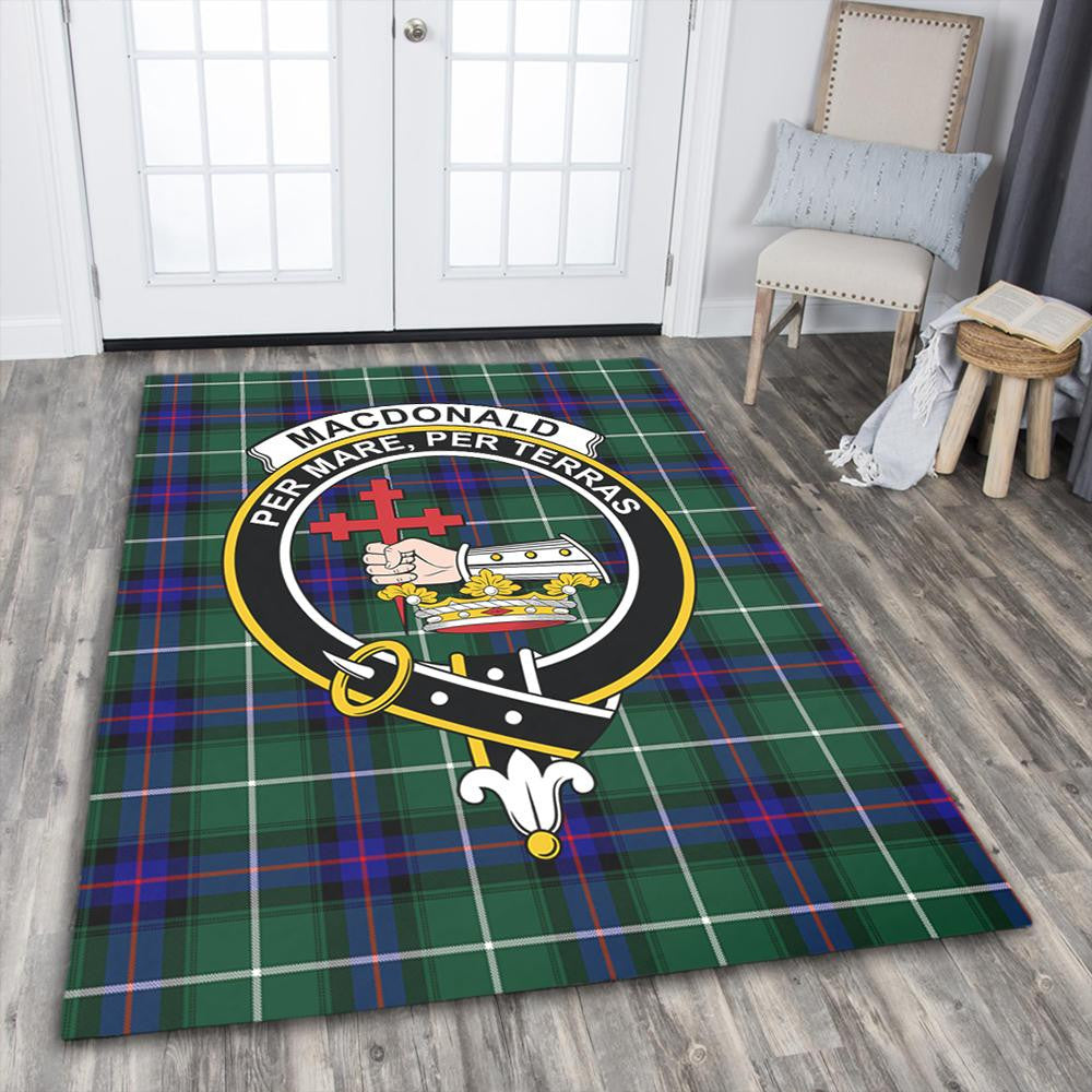 MacDonald of the Isles Hunting Modern Tartan Crest Area Rug