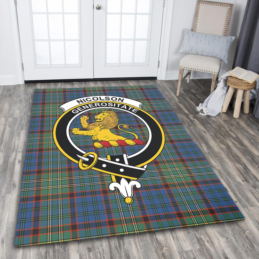 Nicolson Hunting Ancient Tartan Crest Area Rug