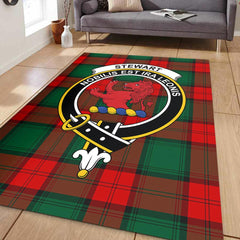 Stewart Atholl Modern Tartan Crest Area Rug