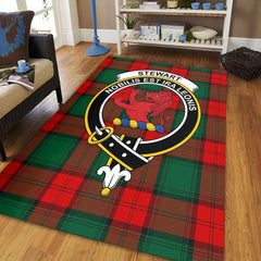 Stewart Atholl Modern Tartan Crest Area Rug