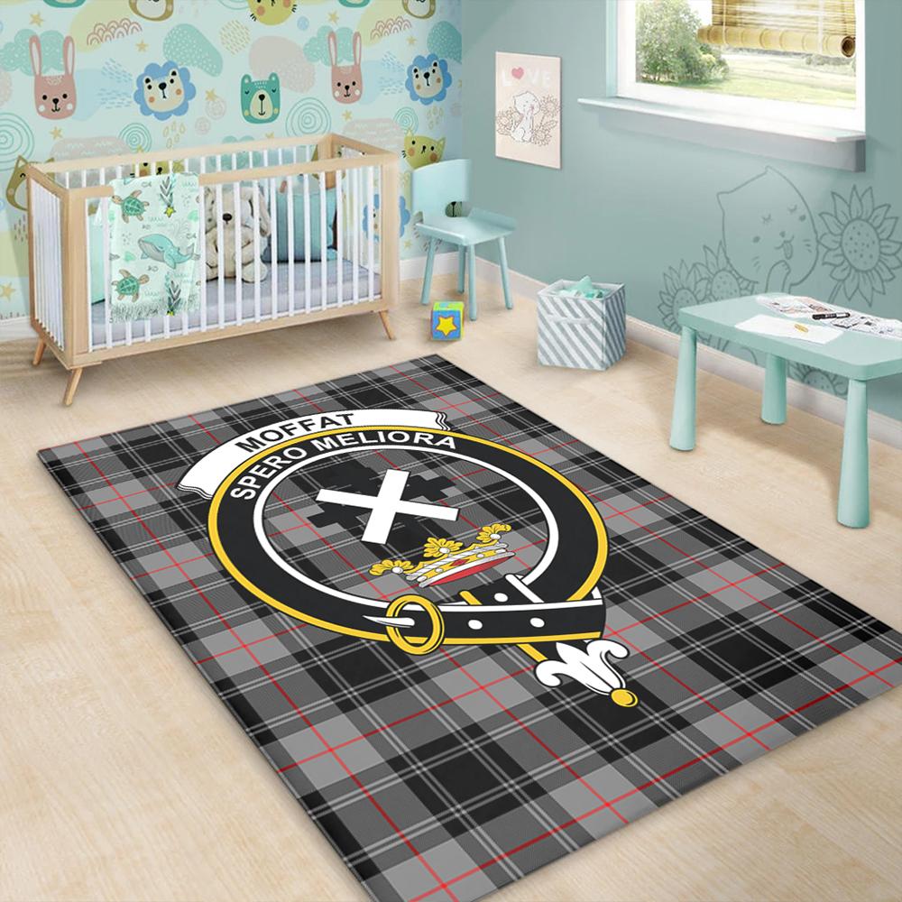 Moffat Modern Tartan Crest Area Rug