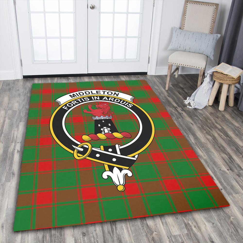 Middleton Modern Tartan Crest Area Rug