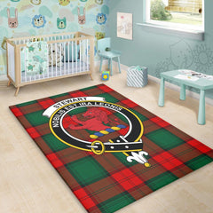 Stewart Atholl Modern Tartan Crest Area Rug