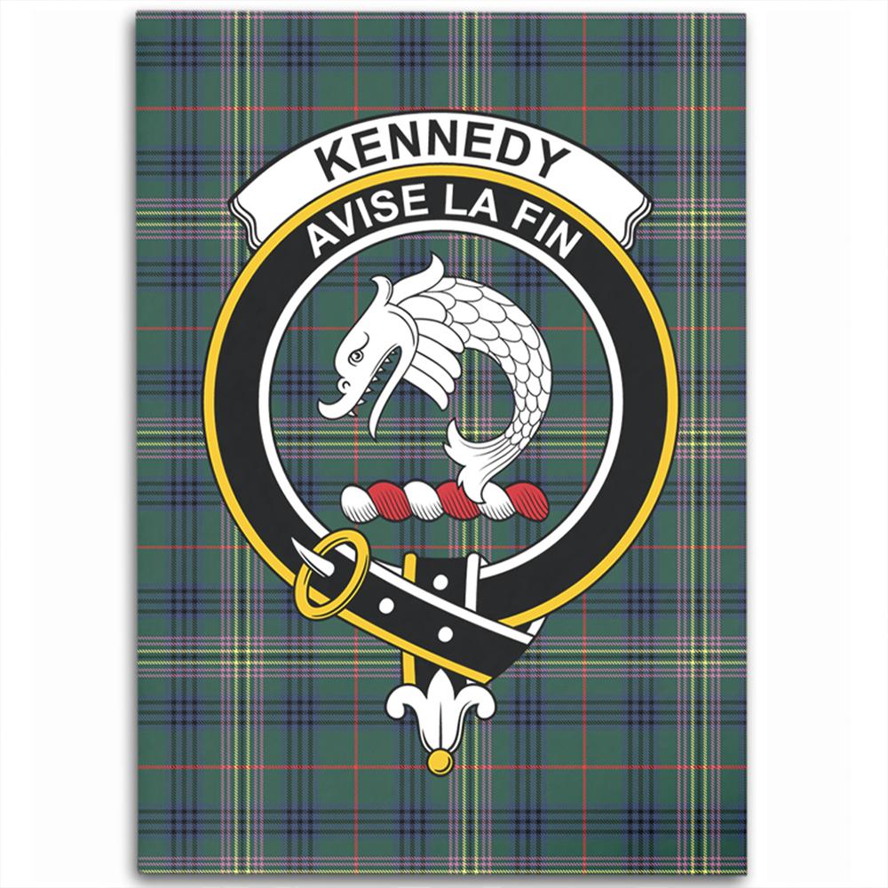 Kennedy Modern Tartan Crest Area Rug