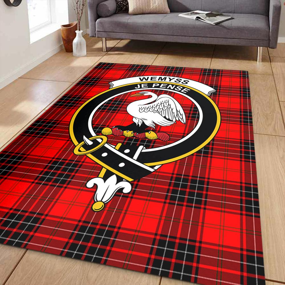 Wemyss Modern Tartan Crest Area Rug