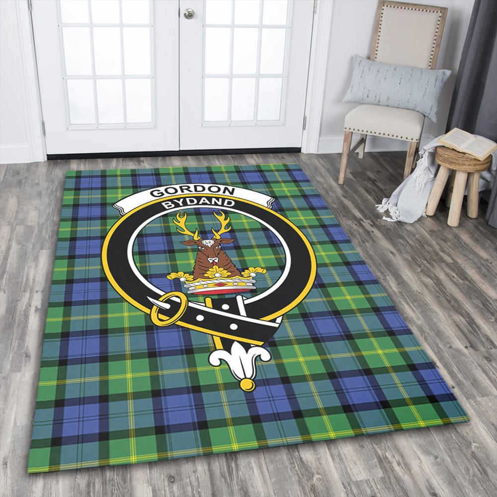 Gordon Old Ancient Tartan Crest Area Rug