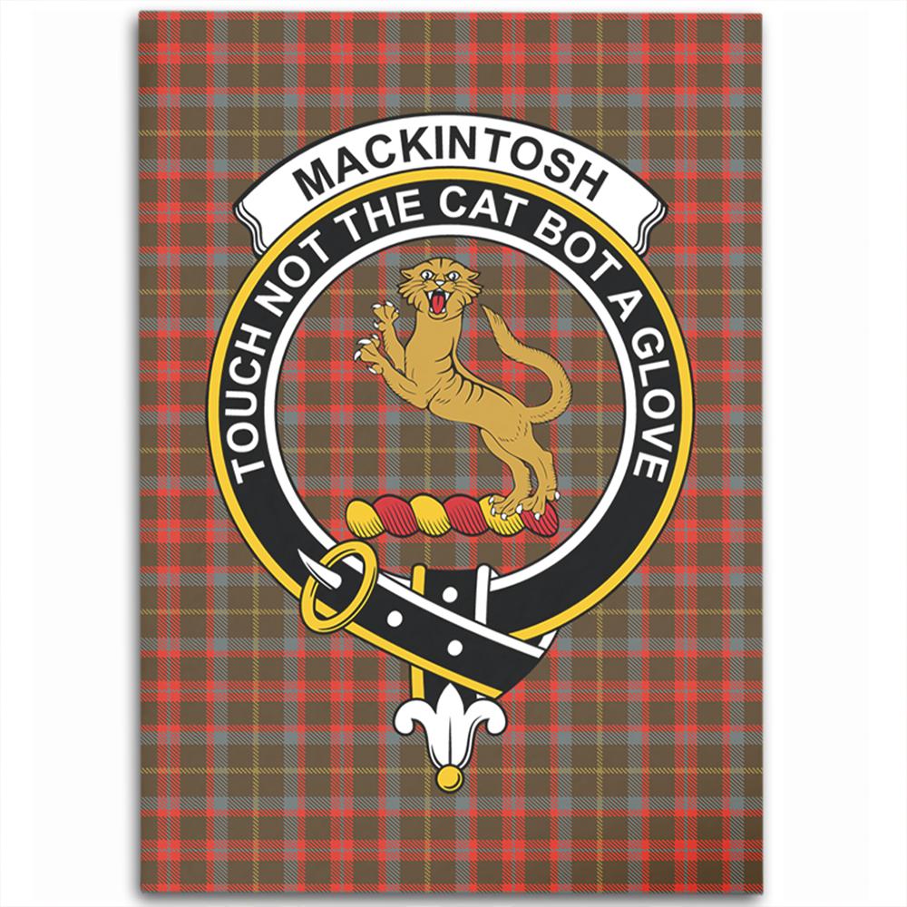 MacKintosh Hunting Weathered Tartan Crest Area Rug