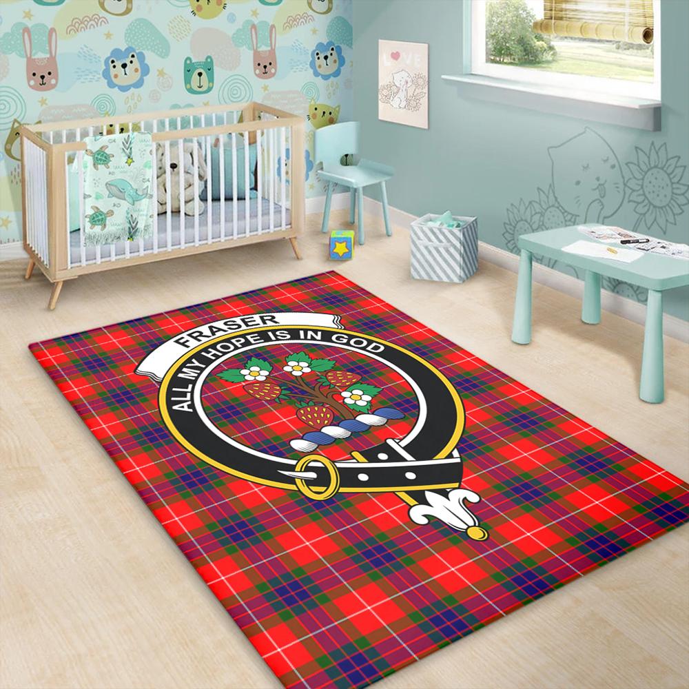 Fraser Modern Tartan Crest Area Rug