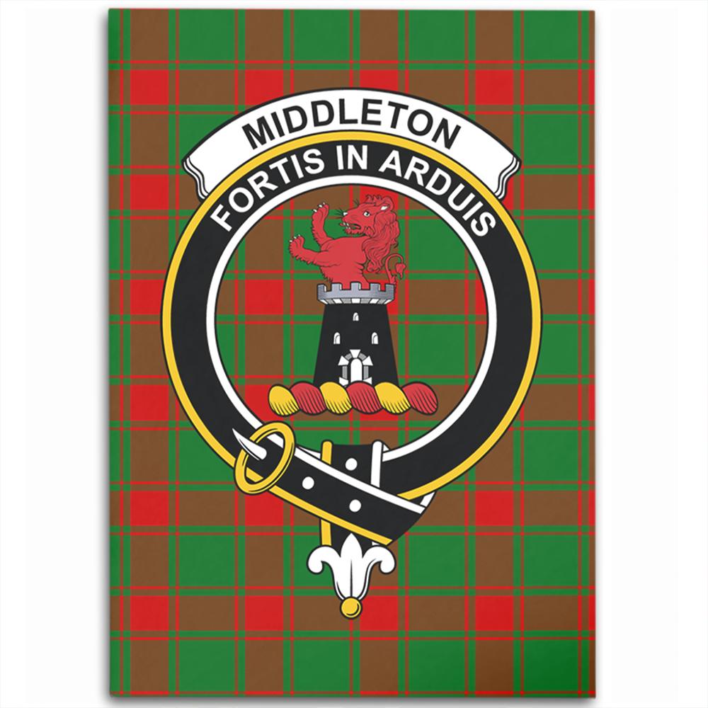 Middleton Modern Tartan Crest Area Rug