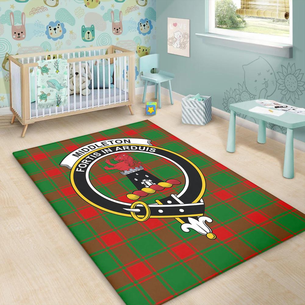 Middleton Modern Tartan Crest Area Rug