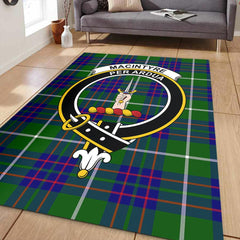 MacIntyre Hunting Modern Tartan Crest Area Rug