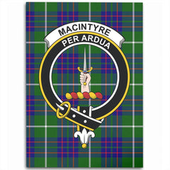 MacIntyre Hunting Modern Tartan Crest Area Rug