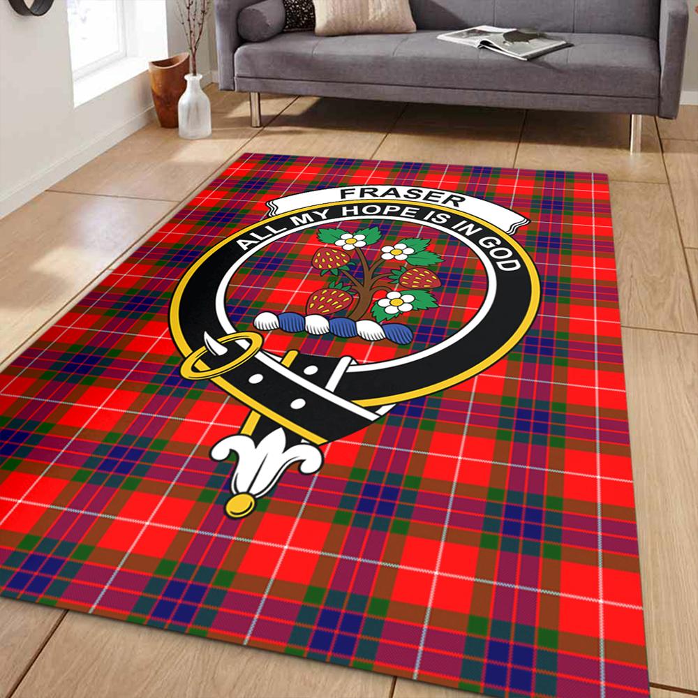 Fraser Modern Tartan Crest Area Rug