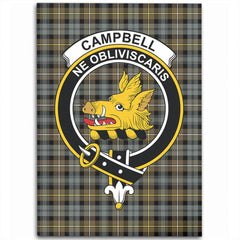 Campbell Argyll Weathered Tartan Crest Area Rug