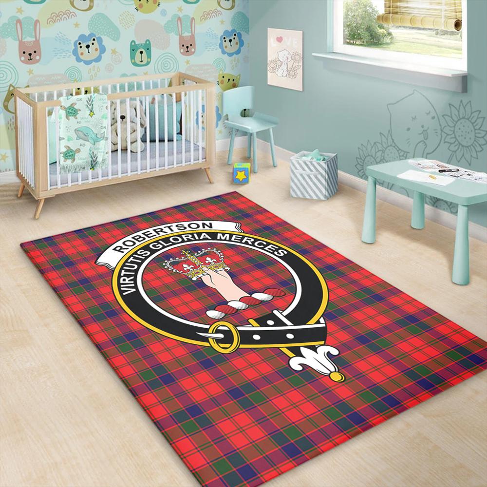 Robertson Modern Tartan Crest Area Rug