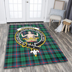 Urquhart Broad Red Ancient Tartan Crest Area Rug