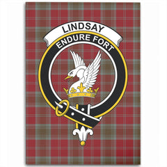 Lindsay Weathered Tartan Crest Area Rug