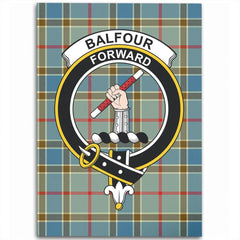 Balfour Blue Tartan Crest Area Rug