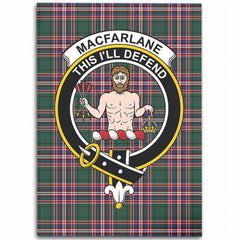 MacFarlane Hunting Modern Tartan Crest Area Rug