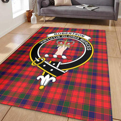 Robertson Modern Tartan Crest Area Rug