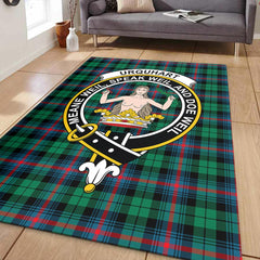 Urquhart Broad Red Ancient Tartan Crest Area Rug