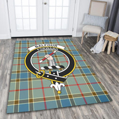 Balfour Blue Tartan Crest Area Rug
