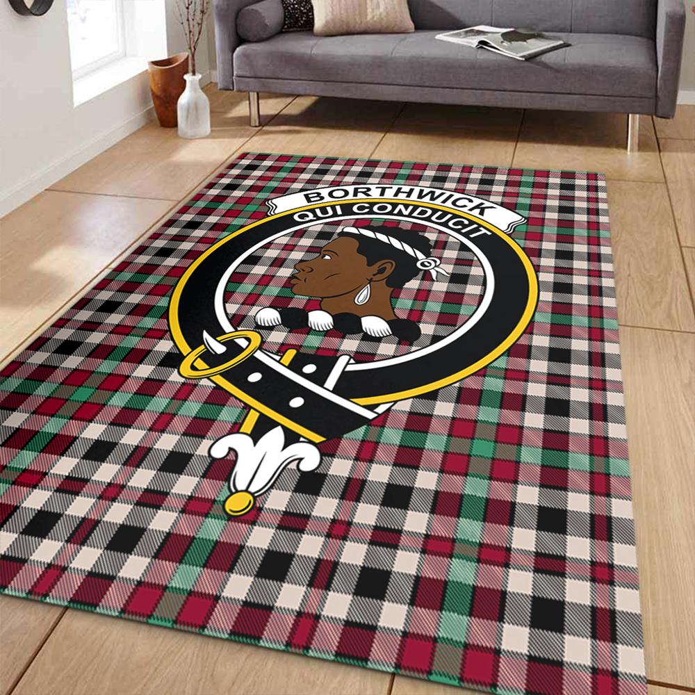 Borthwick Dress Ancient Tartan Crest Area Rug