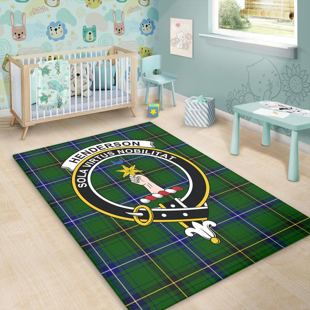 Henderson Modern Tartan Crest Area Rug