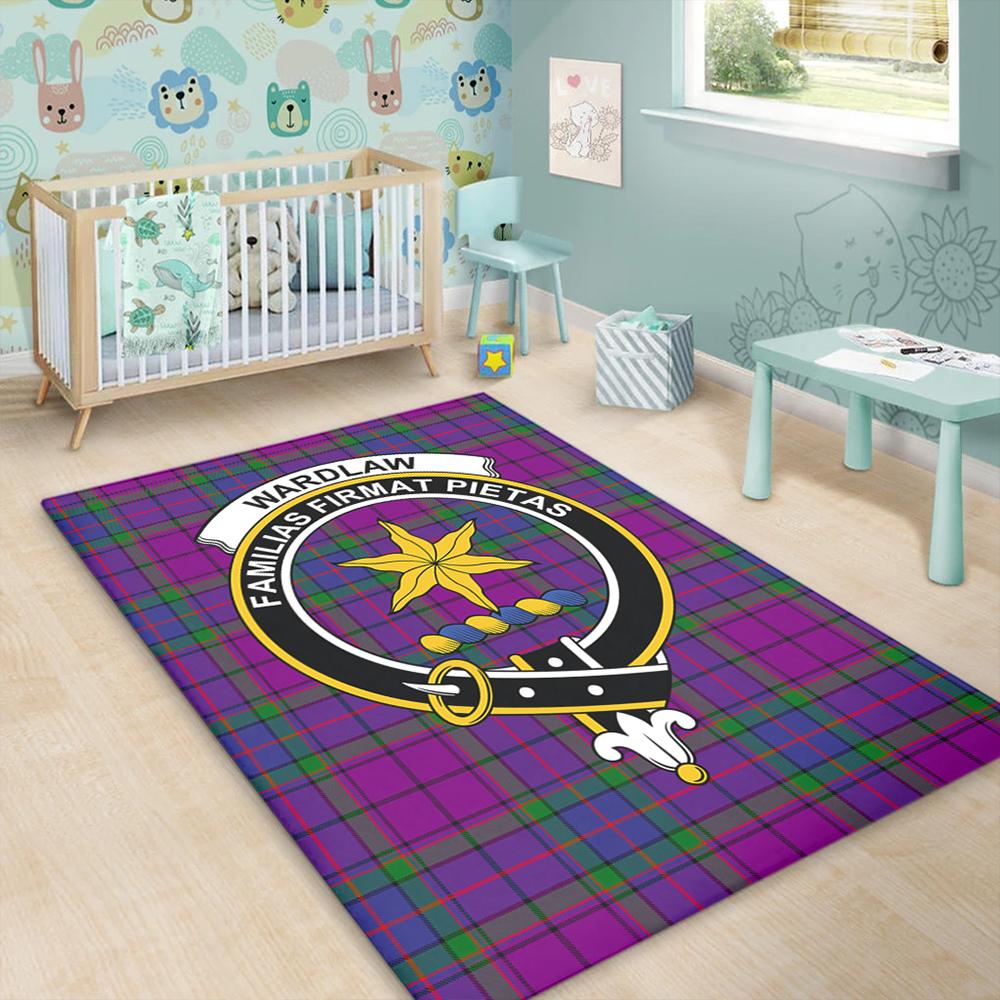 Wardlaw Modern Tartan Crest Area Rug