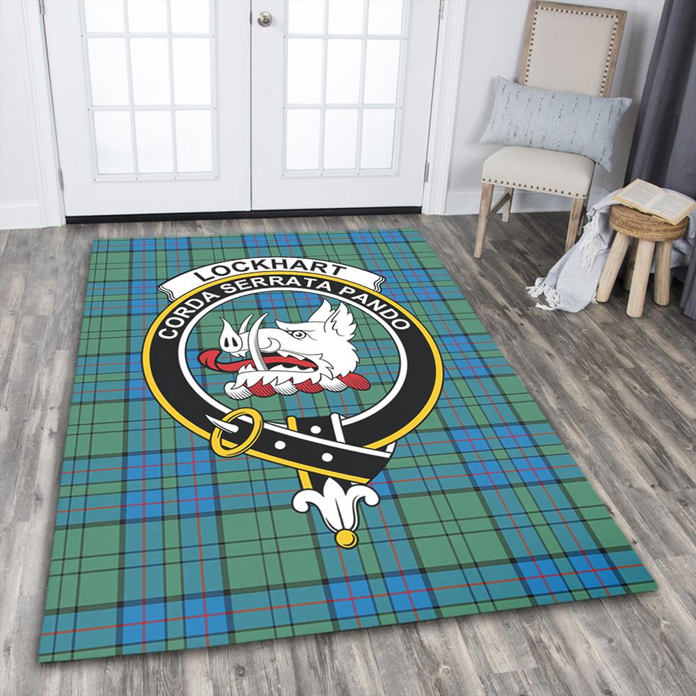Lockhart Modern Tartan Crest Area Rug