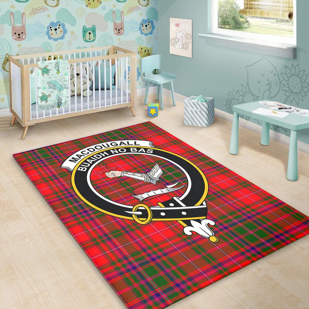 MacDougall Modern Tartan Crest Area Rug