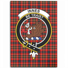 Innes Modern Tartan Crest Area Rug