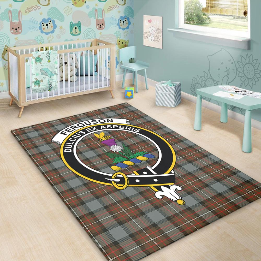 Fergusson Weathered Tartan Crest Area Rug