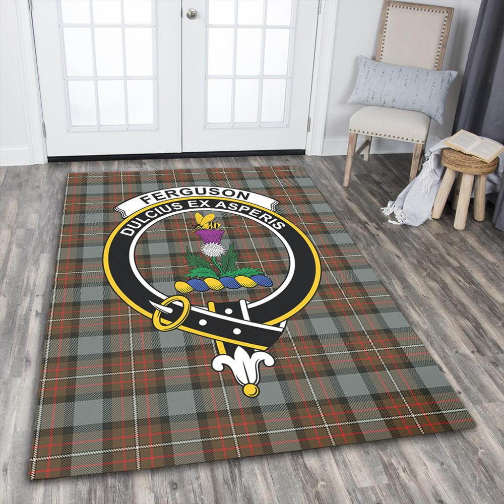 Fergusson Weathered Tartan Crest Area Rug