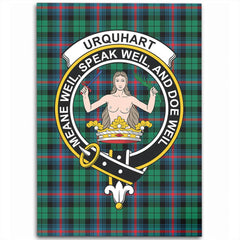 Urquhart Broad Red Ancient Tartan Crest Area Rug