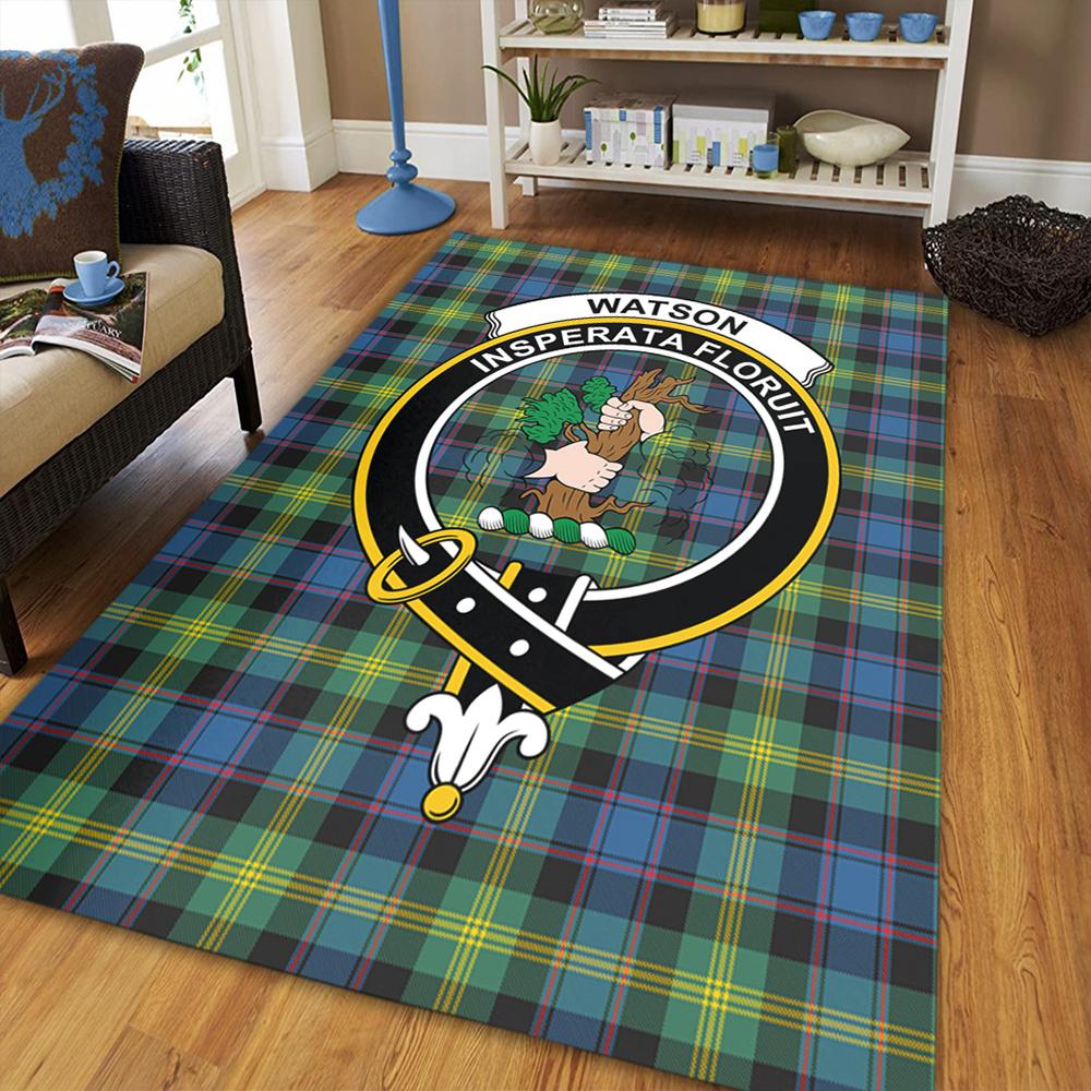 Wardlaw Modern Tartan Crest Area Rug