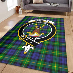 Gordon Modern Tartan Crest Area Rug