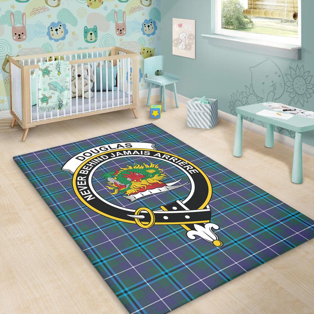 Douglas Modern Tartan Crest Area Rug