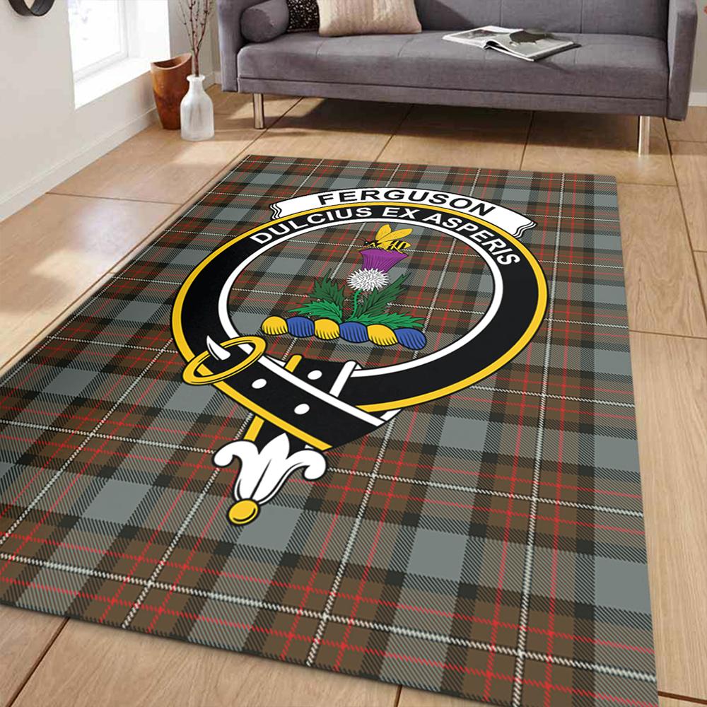 Fergusson Weathered Tartan Crest Area Rug