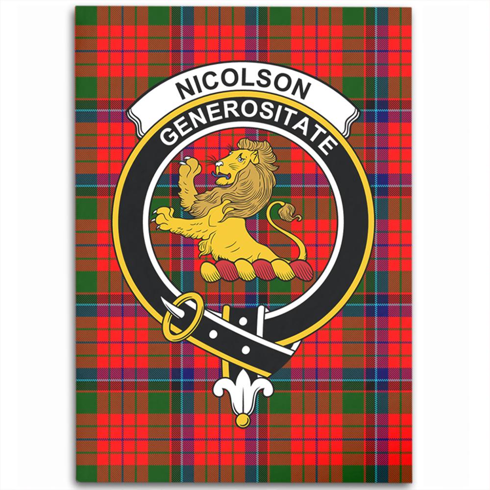Nicolson Modern Tartan Crest Area Rug