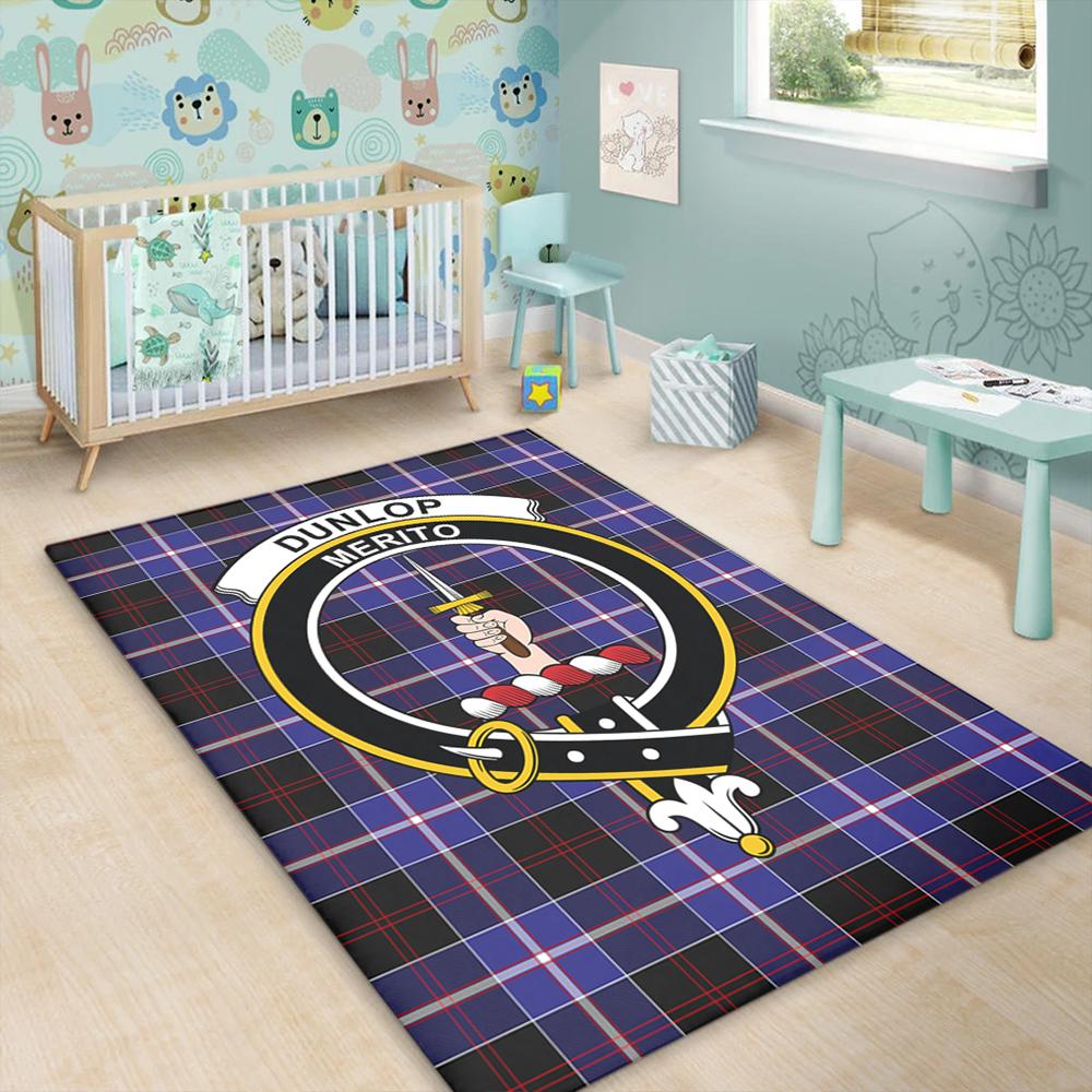 Dunlop Modern Tartan Crest Area Rug