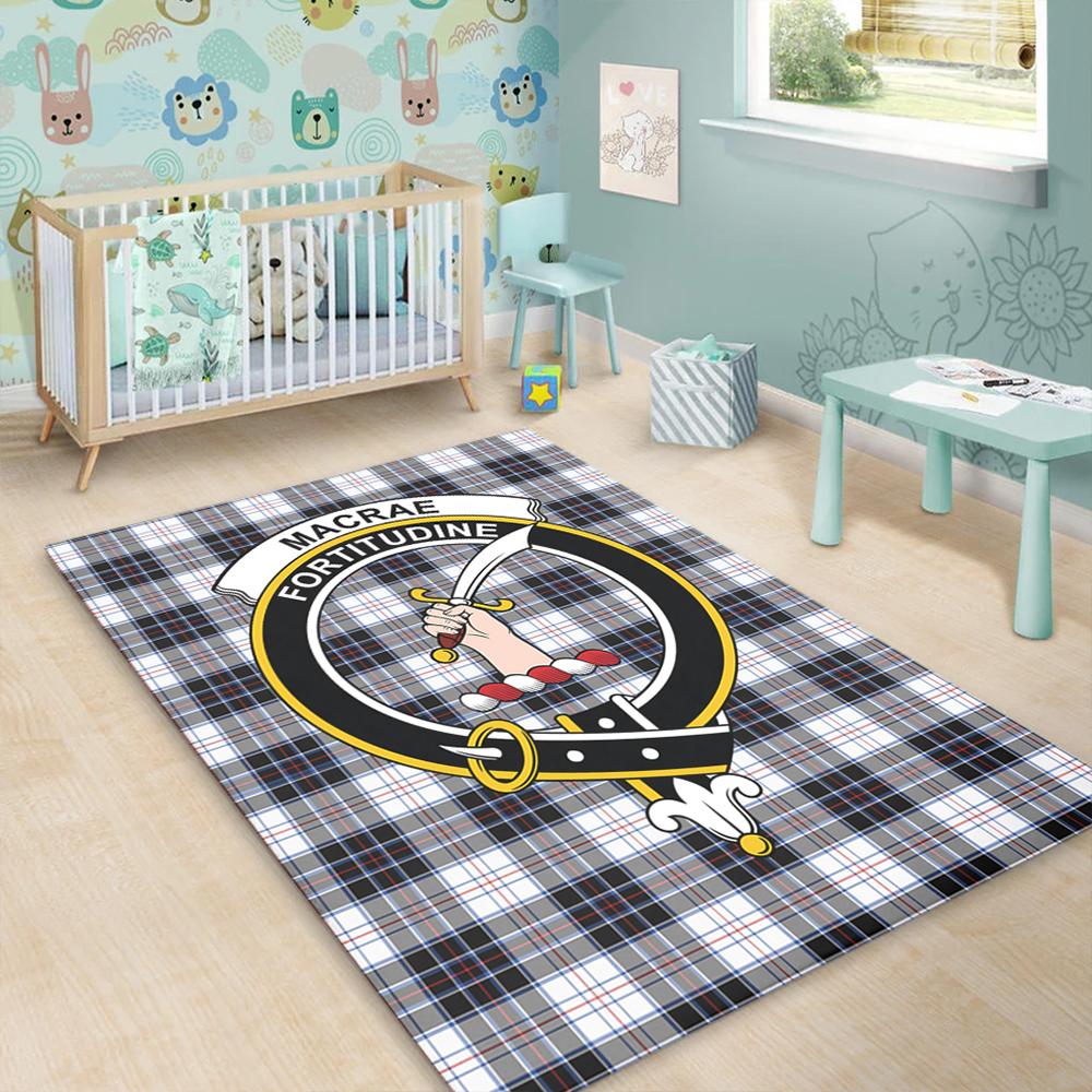 MacRae Dress Modern Tartan Crest Area Rug