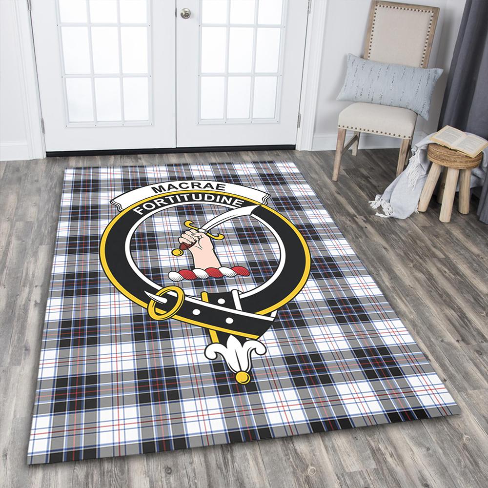 MacRae Dress Modern Tartan Crest Area Rug