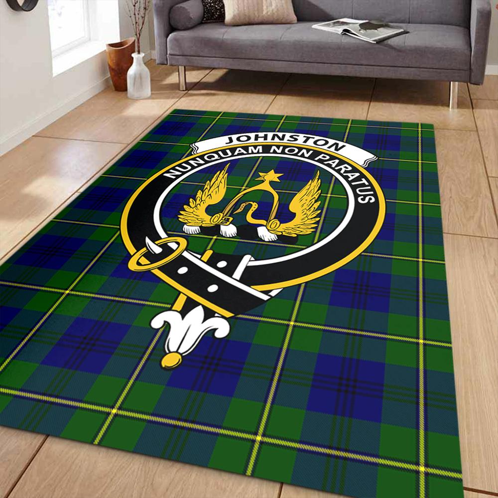 Johnston Modern Tartan Crest Area Rug