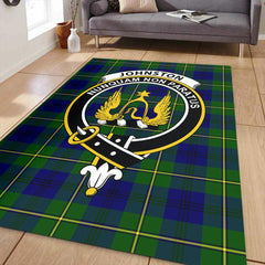 Johnston Modern Tartan Crest Area Rug