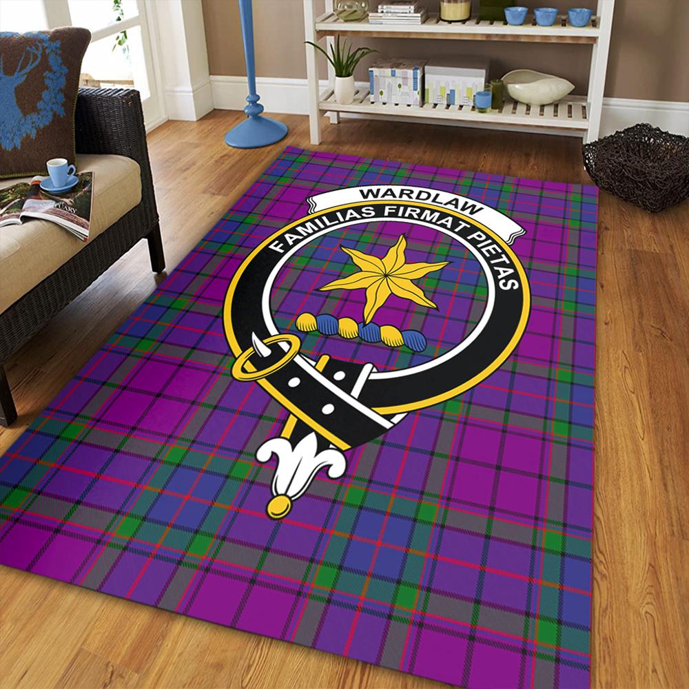 Wallace Weathered Tartan Crest Area Rug