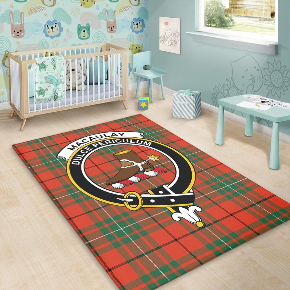 MacAulay Ancient Tartan Crest Area Rug
