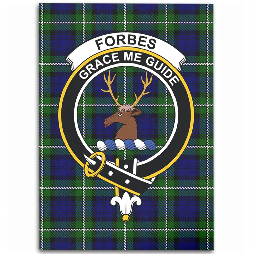 Forbes Modern Tartan Crest Area Rug